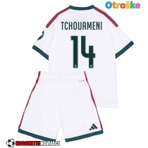 Otroške Nogometnih dresov Real Madrid Aurelien Tchouameni #14 Domači 2026-27 Kratki rokavi (+ hlače)